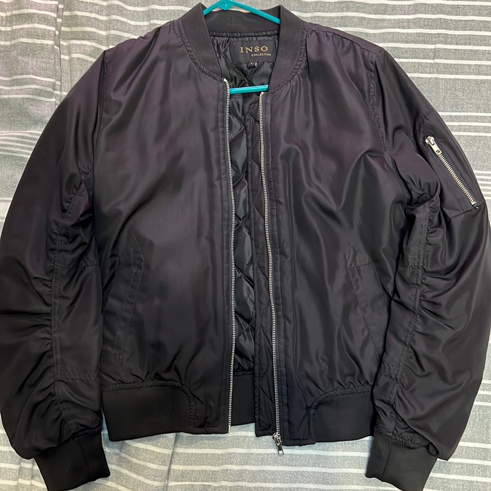 Inso Black Bomber Jacket